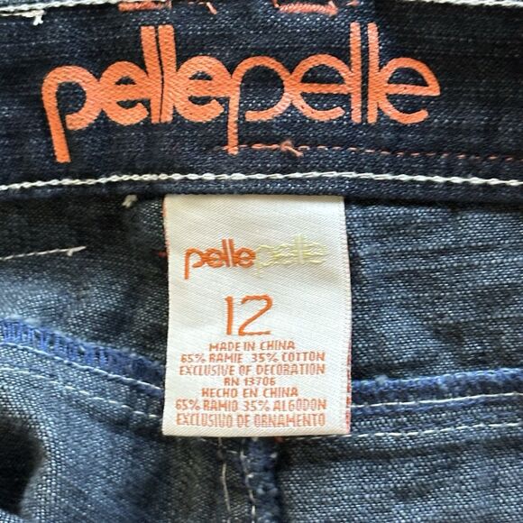 Pellepelle Vintage Skull Jeans Size Y12 Baggy Skater Grunge Y2K - Picture 14 of 15